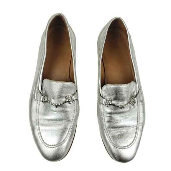 Navyboot Switzerland Silver MADE IN ITALY Horsebit Oxford Penny Loafers Size 39 - Picture 2 of 11